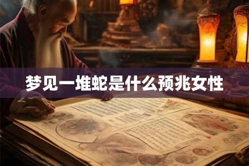 梦见一堆蛇是什么预兆女性