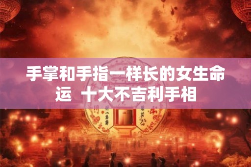 手掌和手指一样长的女生命运  十大不吉利手相