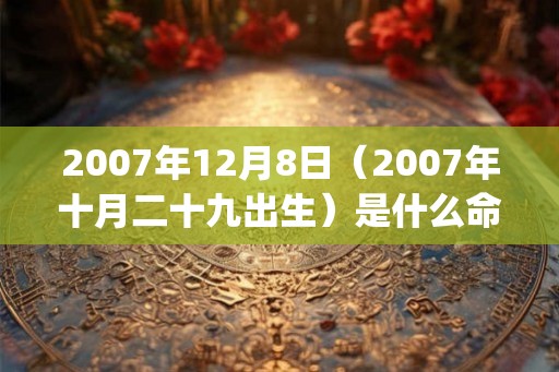 2007年12月8日（2007年十月二十九出生）是什么命_命运如何