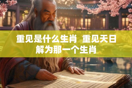 重见是什么生肖  重见天日解为那一个生肖