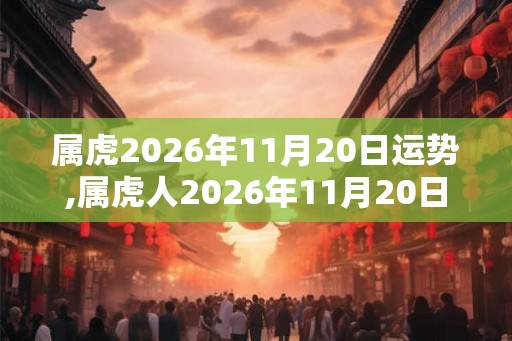 属虎2026年11月20日运势,属虎人2026年11月20日财运,生肖虎2026年11月20日运势