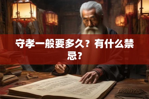守孝一般要多久？有什么禁忌？