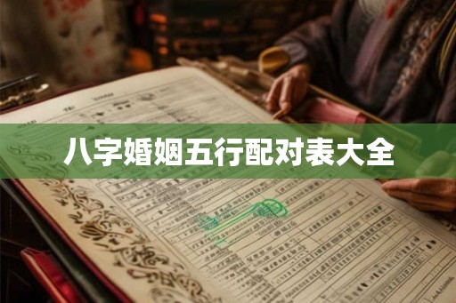 八字婚姻五行配对表大全