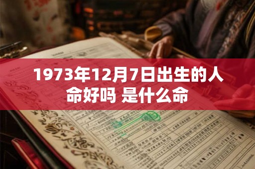 1973年12月7日出生的人命好吗 是什么命