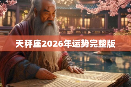 天秤座2026年运势完整版
