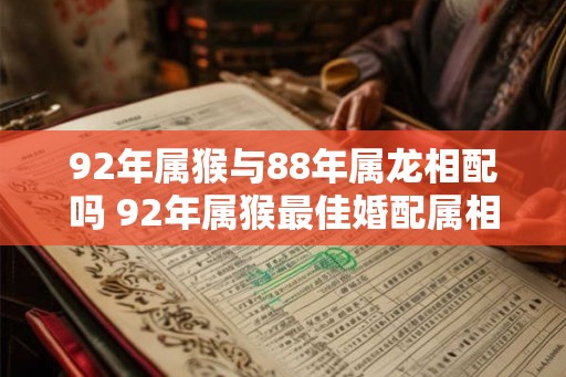 92年属猴与88年属龙相配吗 92年属猴最佳婚配属相