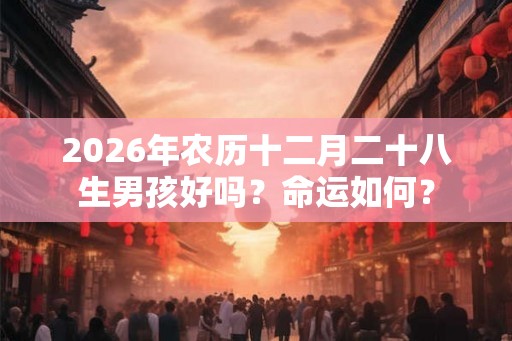 2026年农历十二月二十八生男孩好吗？命运如何？