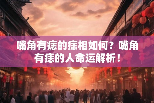 嘴角有痣的痣相如何？嘴角有痣的人命运解析！