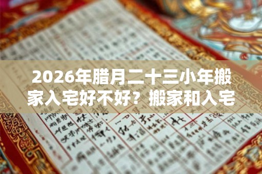 2026年腊月二十三小年搬家入宅好不好？搬家和入宅区别？