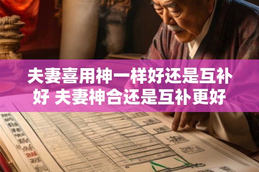 夫妻喜用神一样好还是互补好 夫妻神合还是互补更好