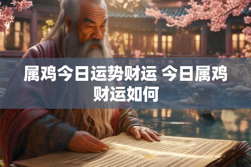 属鸡今日运势财运 今日属鸡财运如何 属鸡今日运势财运 今日属鸡财运如何