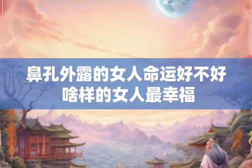 鼻孔外露的女人命运好不好 啥样的女人最幸福 鼻孔外露的女人命运好不好 啥样的女人最幸福