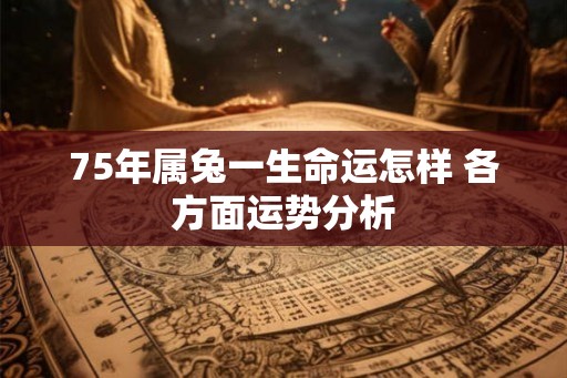 75年属兔一生命运怎样 各方面运势分析