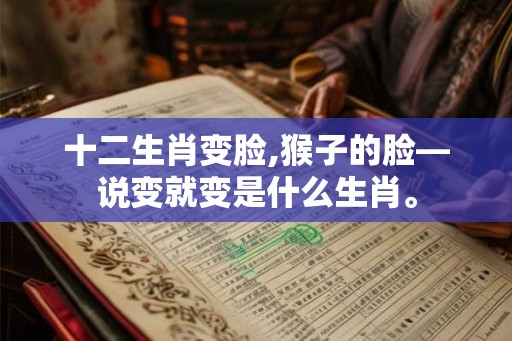 十二生肖变脸,猴子的脸—说变就变是什么生肖。 十二生肖变脸,猴子的脸—说变就变是什么生肖。