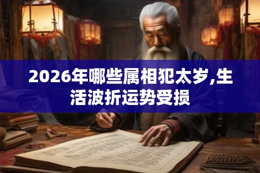 2026年哪些属相犯太岁,生活波折运势受损