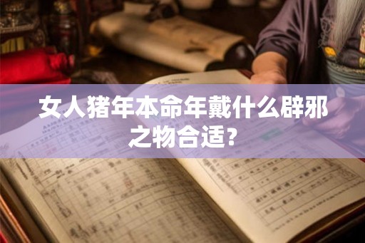 女人猪年本命年戴什么辟邪之物合适？