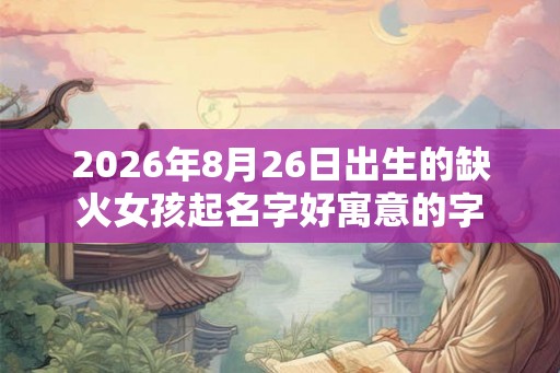 2026年8月26日出生的缺火女孩起名字好寓意的字