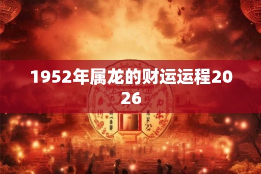 1952年属龙的财运运程2026