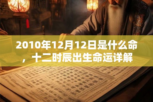 2010年12月12日是什么命,十二时辰出生命运详解 2010年12月12日是什么命,十二时辰出生命运详解