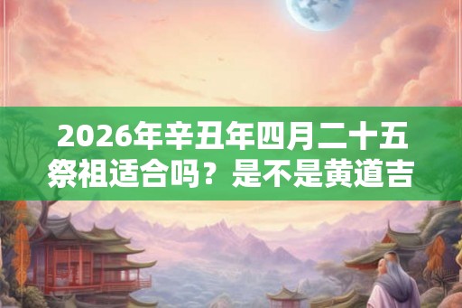 2026年辛丑年四月二十五祭祖适合吗？是不是黄道吉日？