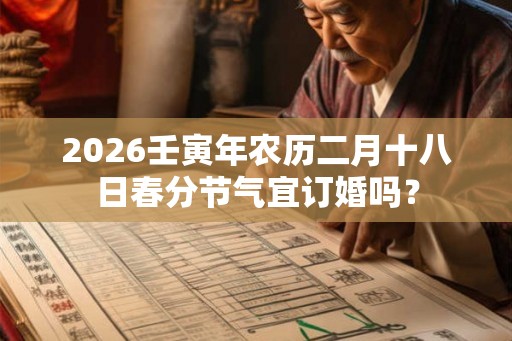2026壬寅年农历二月十八日春分节气宜订婚吗？