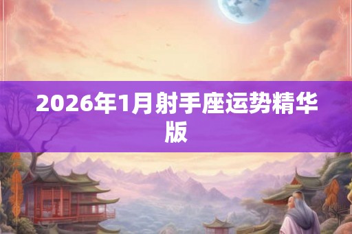 2026年1月射手座运势精华版