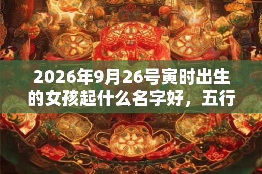 2026年9月26号寅时出生的女孩起什么名字好，五行属什么