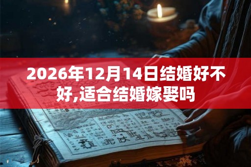 2026年12月14日结婚好不好,适合结婚嫁娶吗