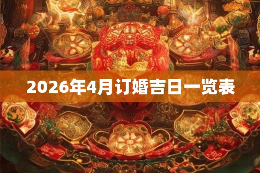 2026年4月订婚吉日一览表