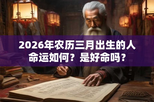 2026年农历三月出生的人命运如何?是好命吗? 2026年农历三月出生的人命运如何?是好命吗?