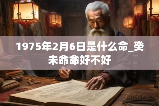 1975年2月6日是什么命_癸未命命好不好