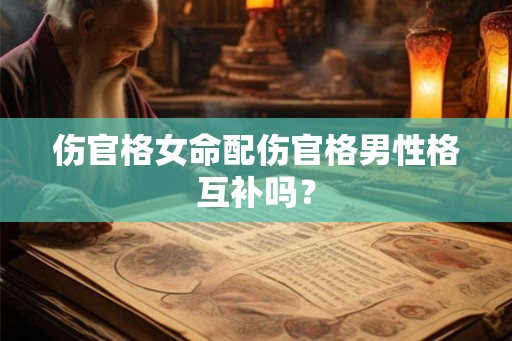 伤官格女命配伤官格男性格互补吗？