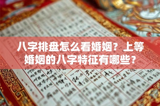 八字排盘怎么看婚姻？上等婚姻的八字特征有哪些？