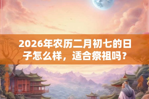 2026年农历二月初七的日子怎么样,适合祭祖吗? 2026年农历二月初七的日子怎么样,适合祭祖吗?