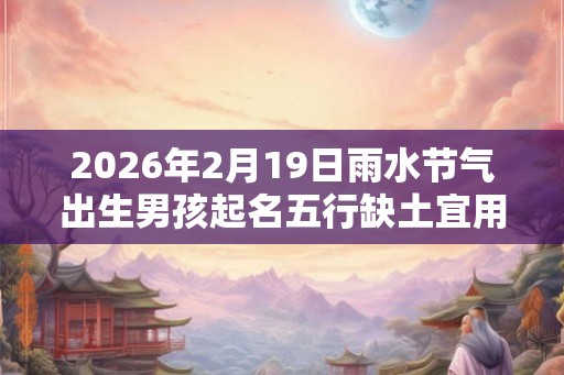 2026年2月19日雨水节气出生男孩起名五行缺土宜用字