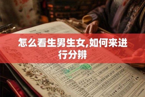 怎么看生男生女,如何来进行分辨