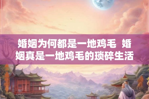 婚姻为何都是一地鸡毛  婚姻真是一地鸡毛的琐碎生活