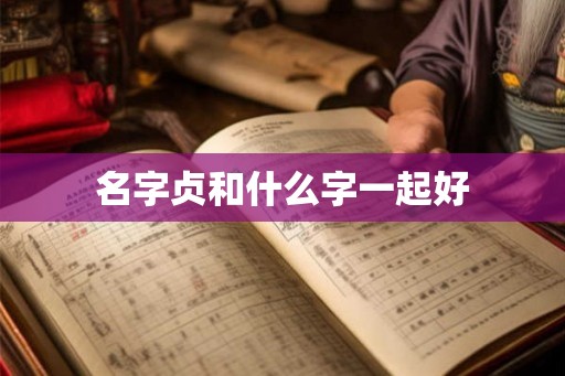 名字贞和什么字一起好