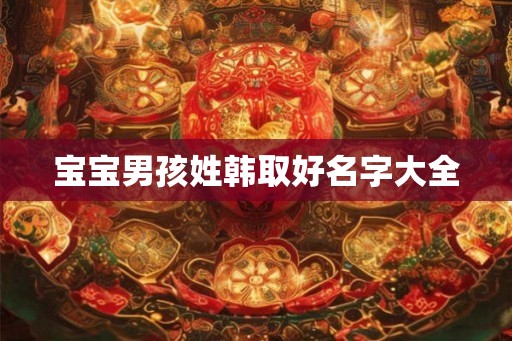 宝宝男孩姓韩取好名字大全