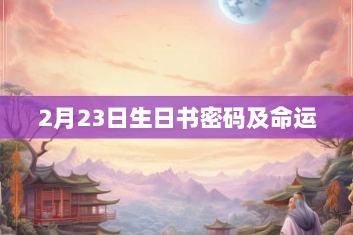 2月23日生日书密码及命运