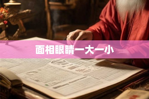 面相眼睛一大一小