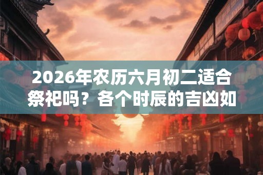 2026年农历六月初二适合祭祀吗?各个时辰的吉凶如何? 2026年农历六月初二适合祭祀吗?各个时辰的吉凶如何?