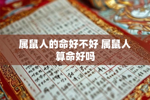 属鼠人的命好不好 属鼠人算命好吗