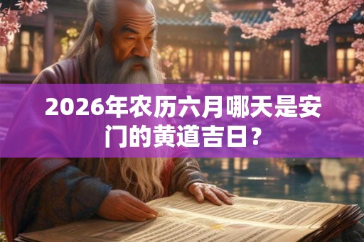 2026年农历六月哪天是安门的黄道吉日？