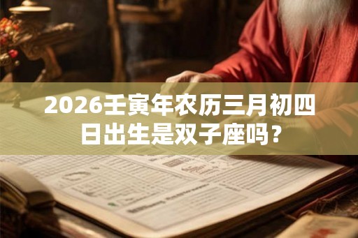 2026壬寅年农历三月初四日出生是双子座吗? 2026壬寅年农历三月初四日出生是双子座吗?