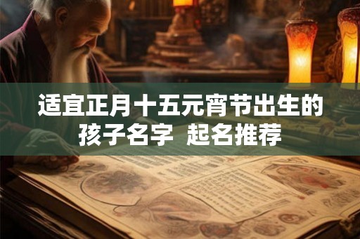 适宜正月十五元宵节出生的孩子名字  起名推荐