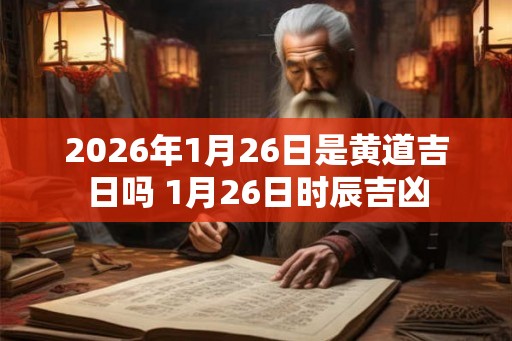 2026年1月26日是黄道吉日吗 1月26日时辰吉凶