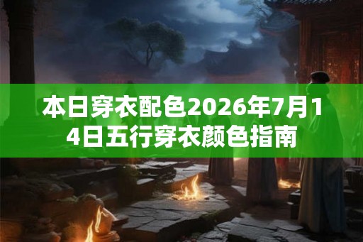 本日穿衣配色2026年7月14日五行穿衣颜色指南