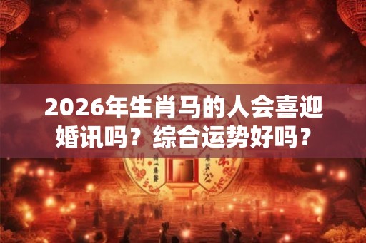 2026年生肖马的人会喜迎婚讯吗?综合运势好吗? 2026年生肖马的人会喜迎婚讯吗?综合运势好吗?