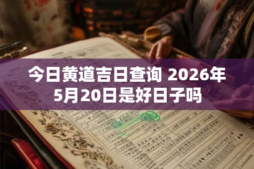 今日黄道吉日查询 2026年5月20日是好日子吗 今日黄道吉日查询 2026年5月20日是好日子吗